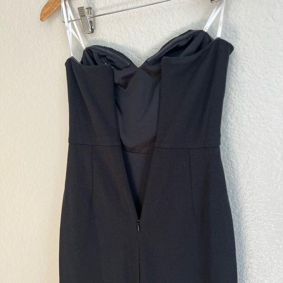 NWOT Dramatic Fanatic Black Strapless Tulle Trumpet Maxi Dress - Picture 5 of 8